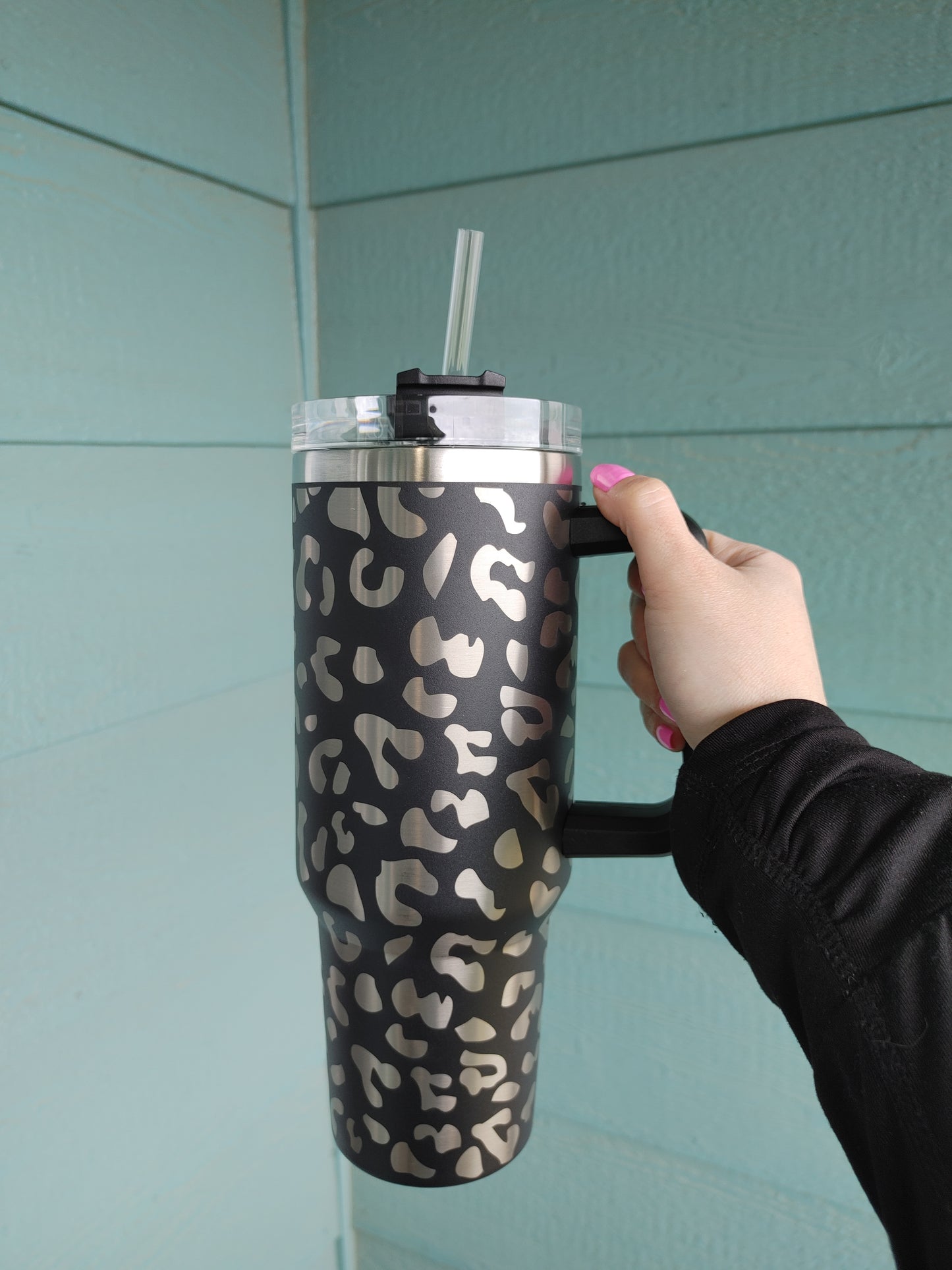 Black Leopard Stanley Dupe