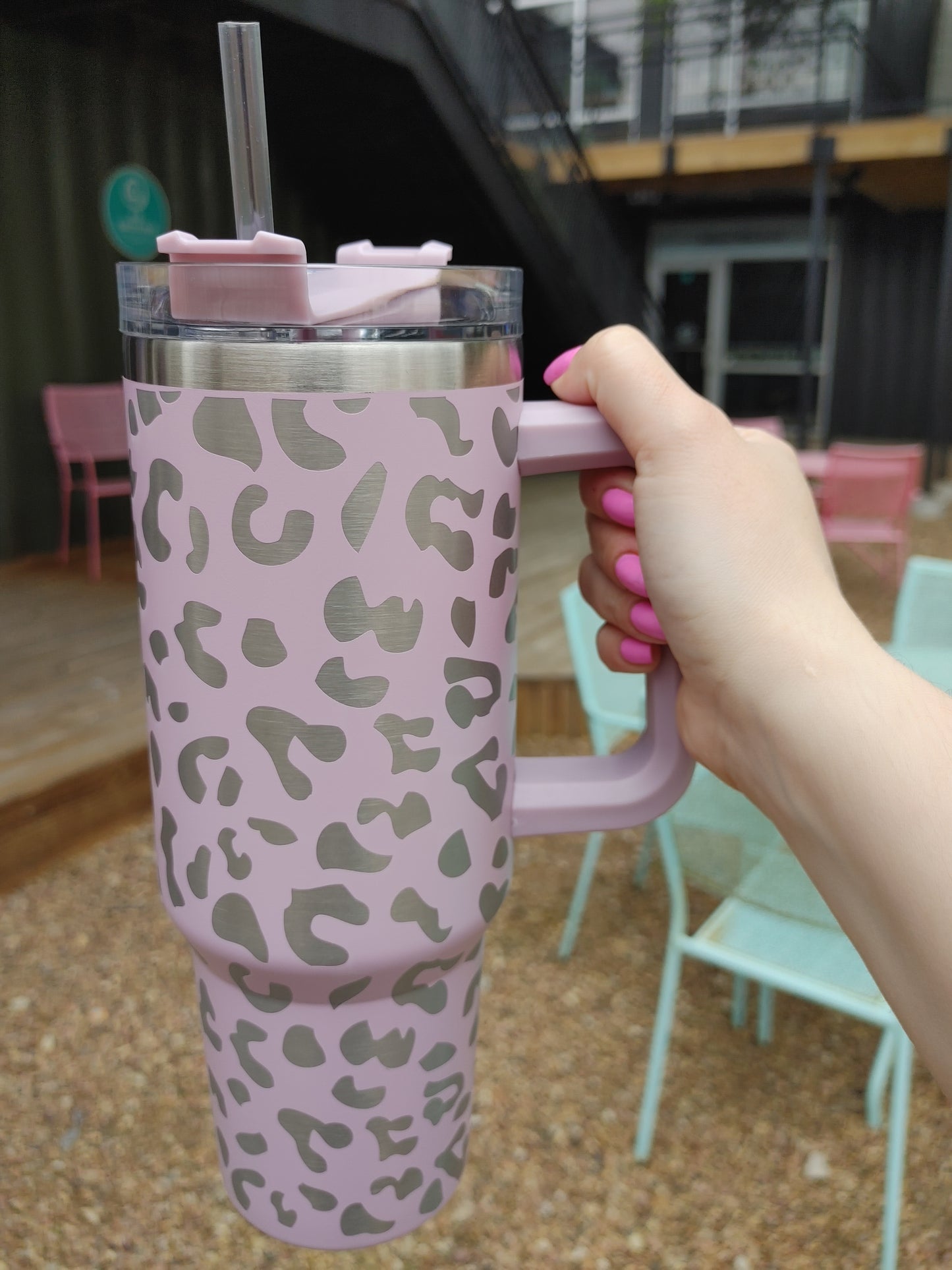 Lilac Leopard Stanley Cup Dupe
