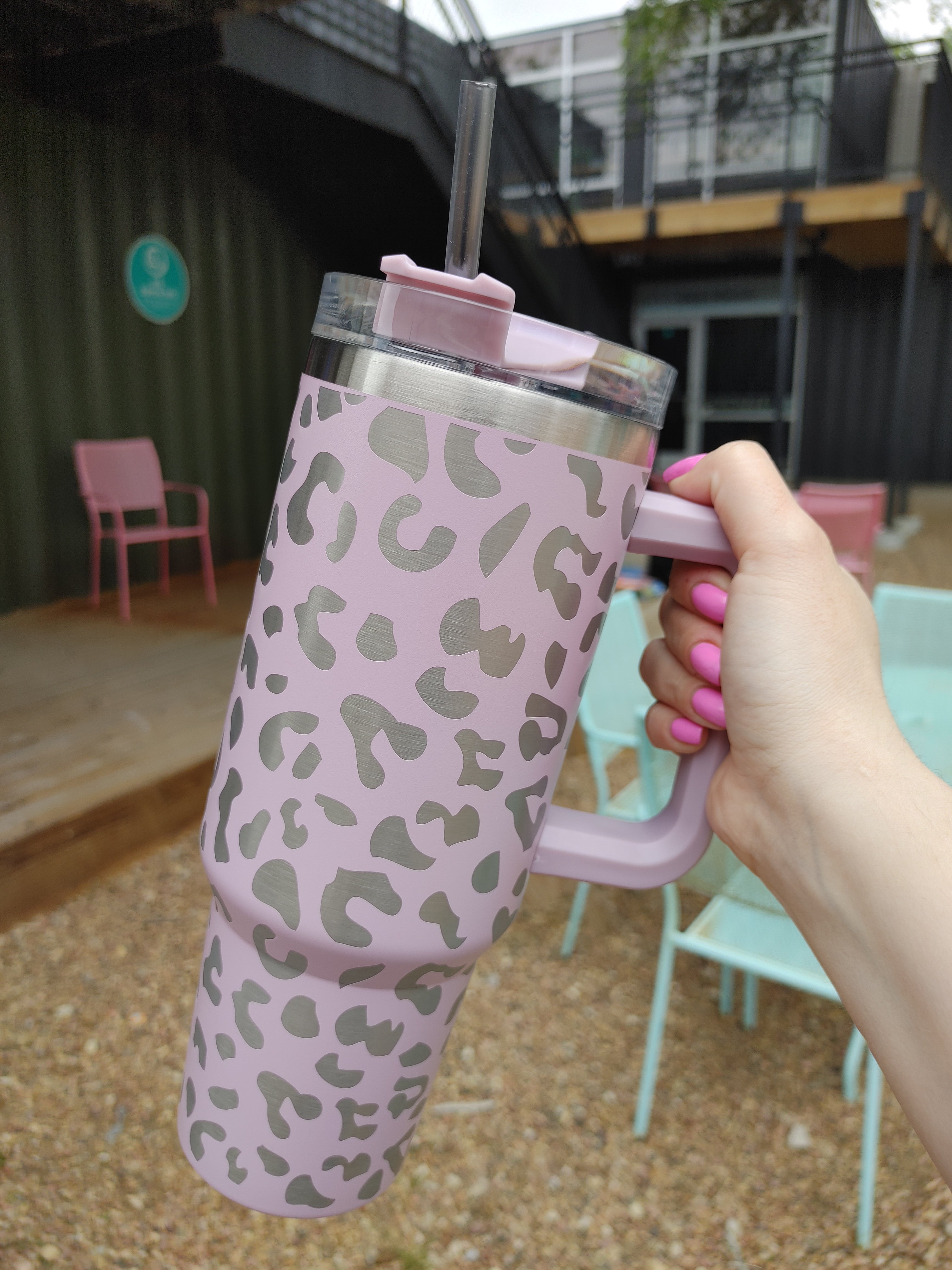 Lilac Leopard Stanley Cup Dupe – Peppered Skye Boutique