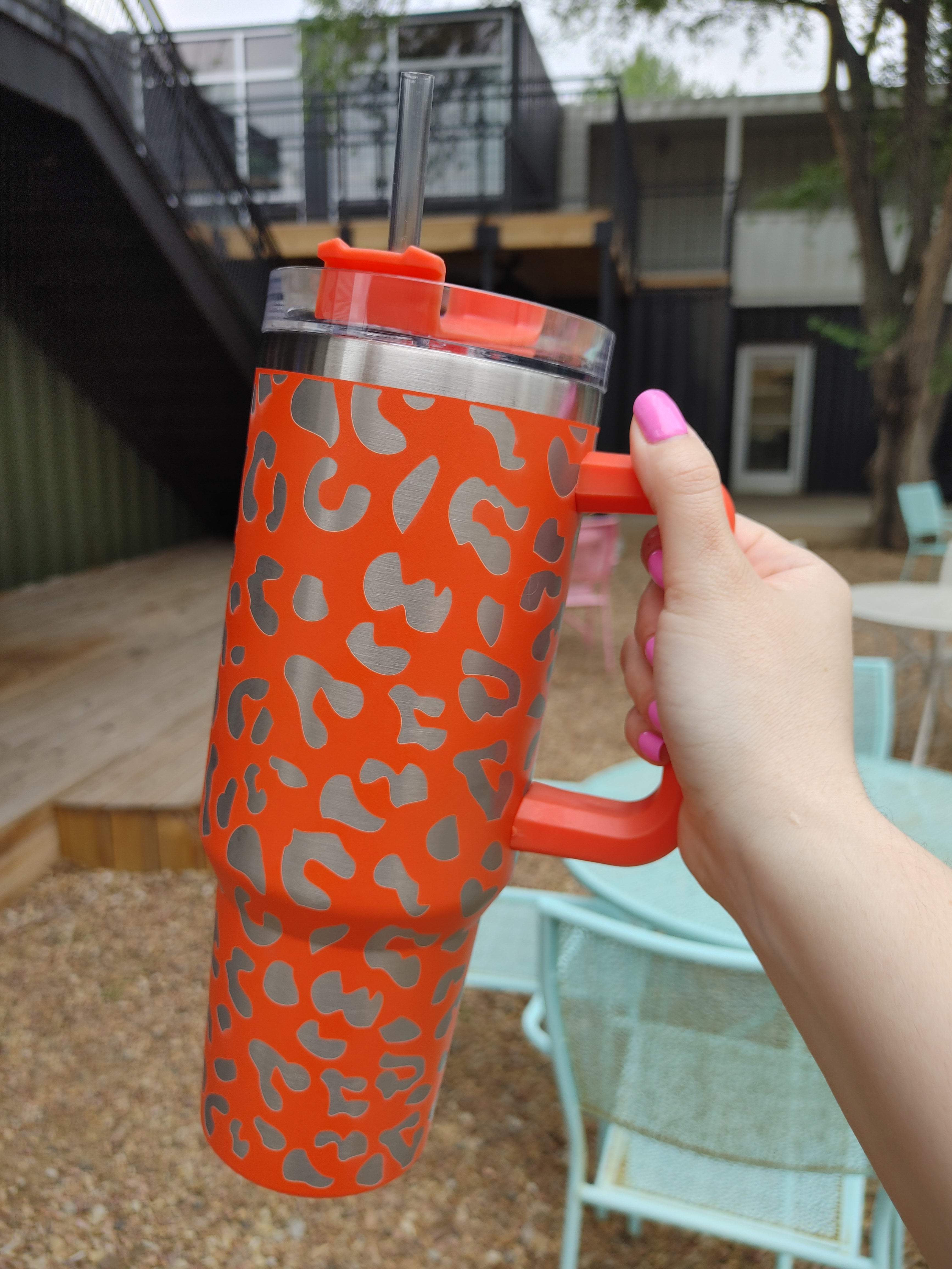 LUXE LEOPARD STANLEY DUPE TUMBLER
