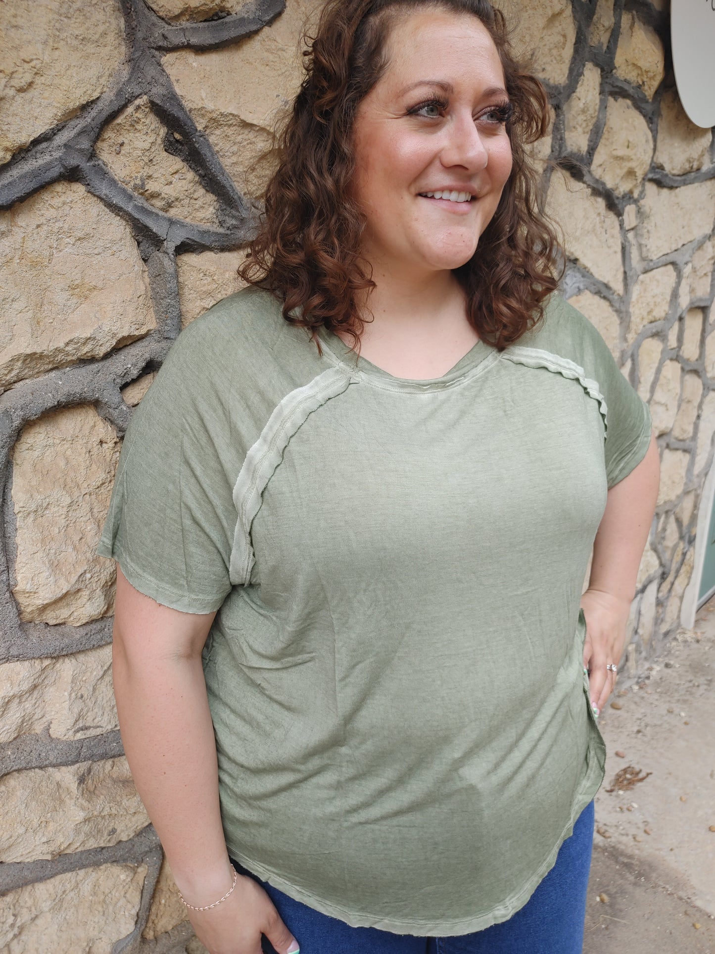 Light Olive Oversized T-Shirt