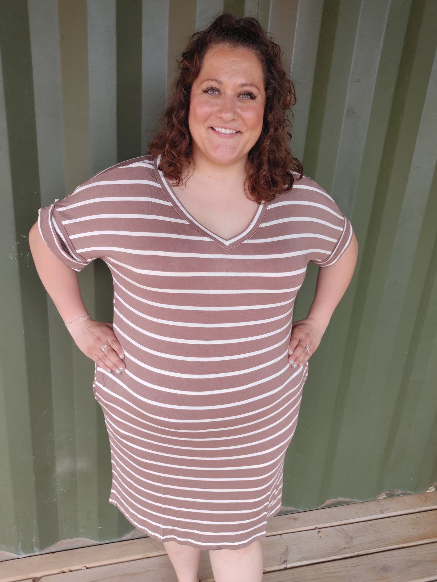 Iced Coffee Midi T-Shirt Dress