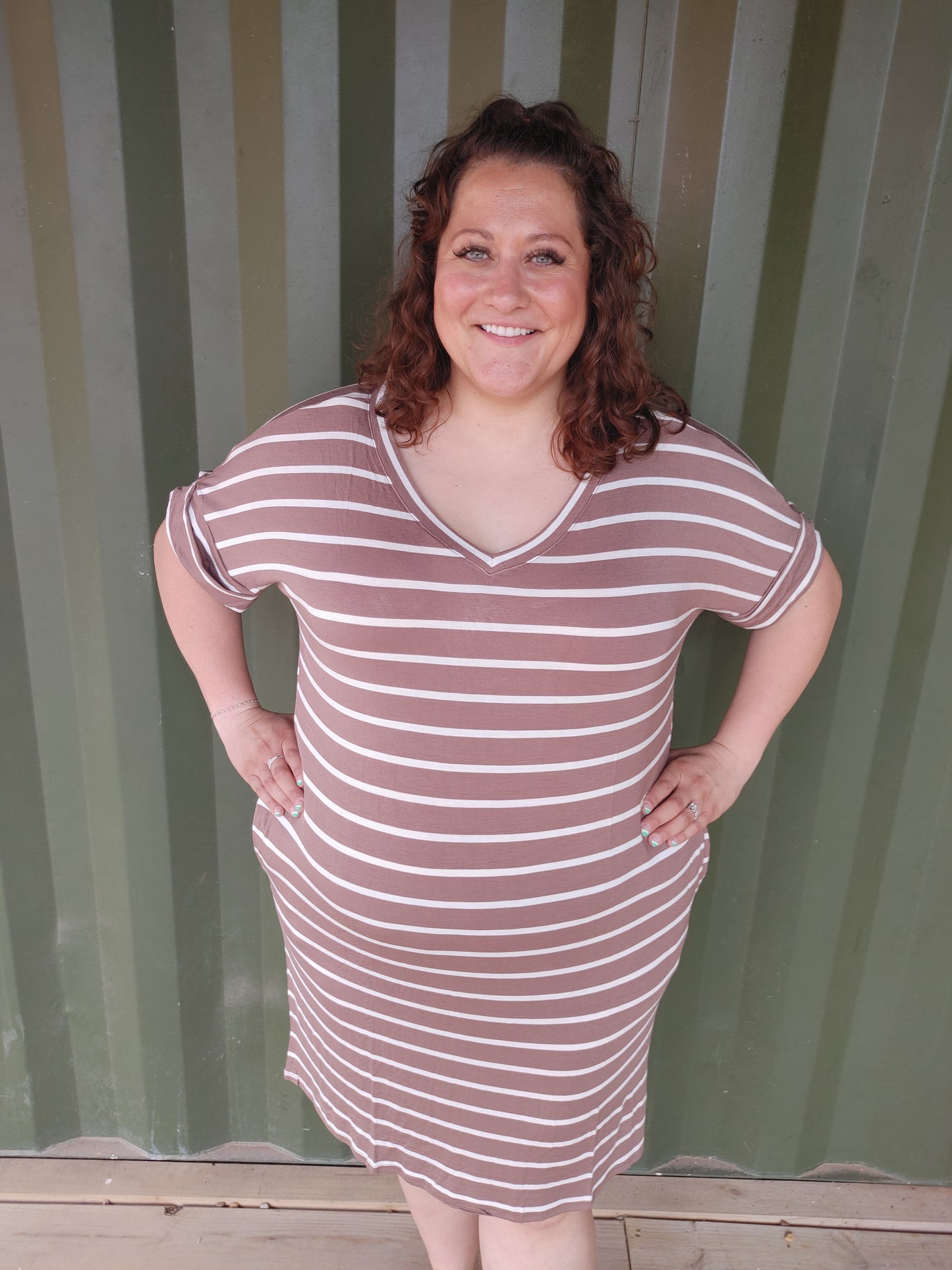 Iced Coffee Midi T-Shirt Dress