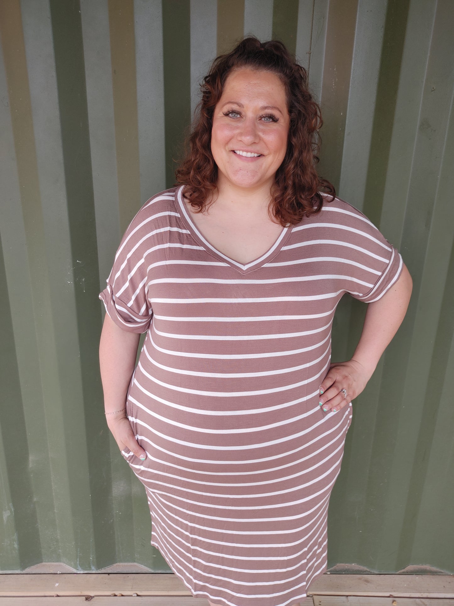 Iced Coffee Midi T-Shirt Dress