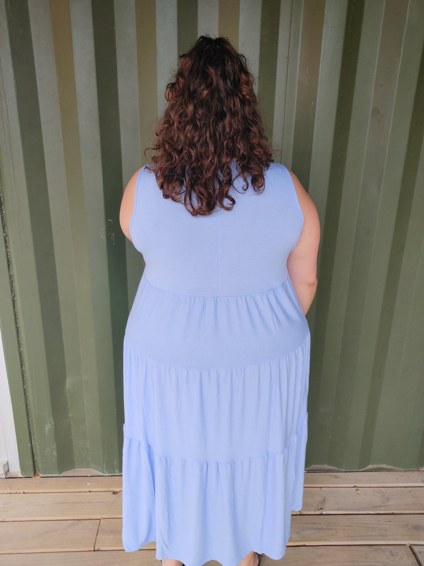 Midwest Skies Tiered Dress
