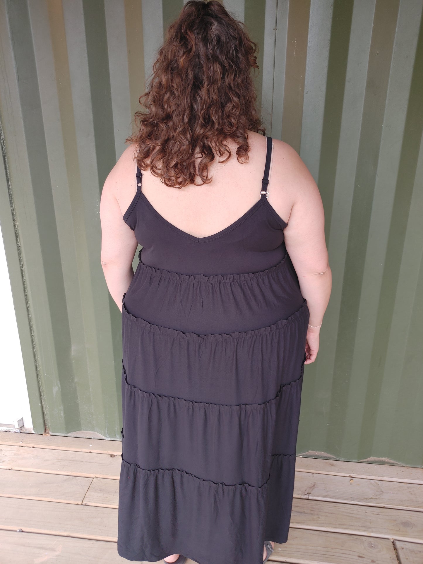 Late Fall Nights Tiered Maxi Dress