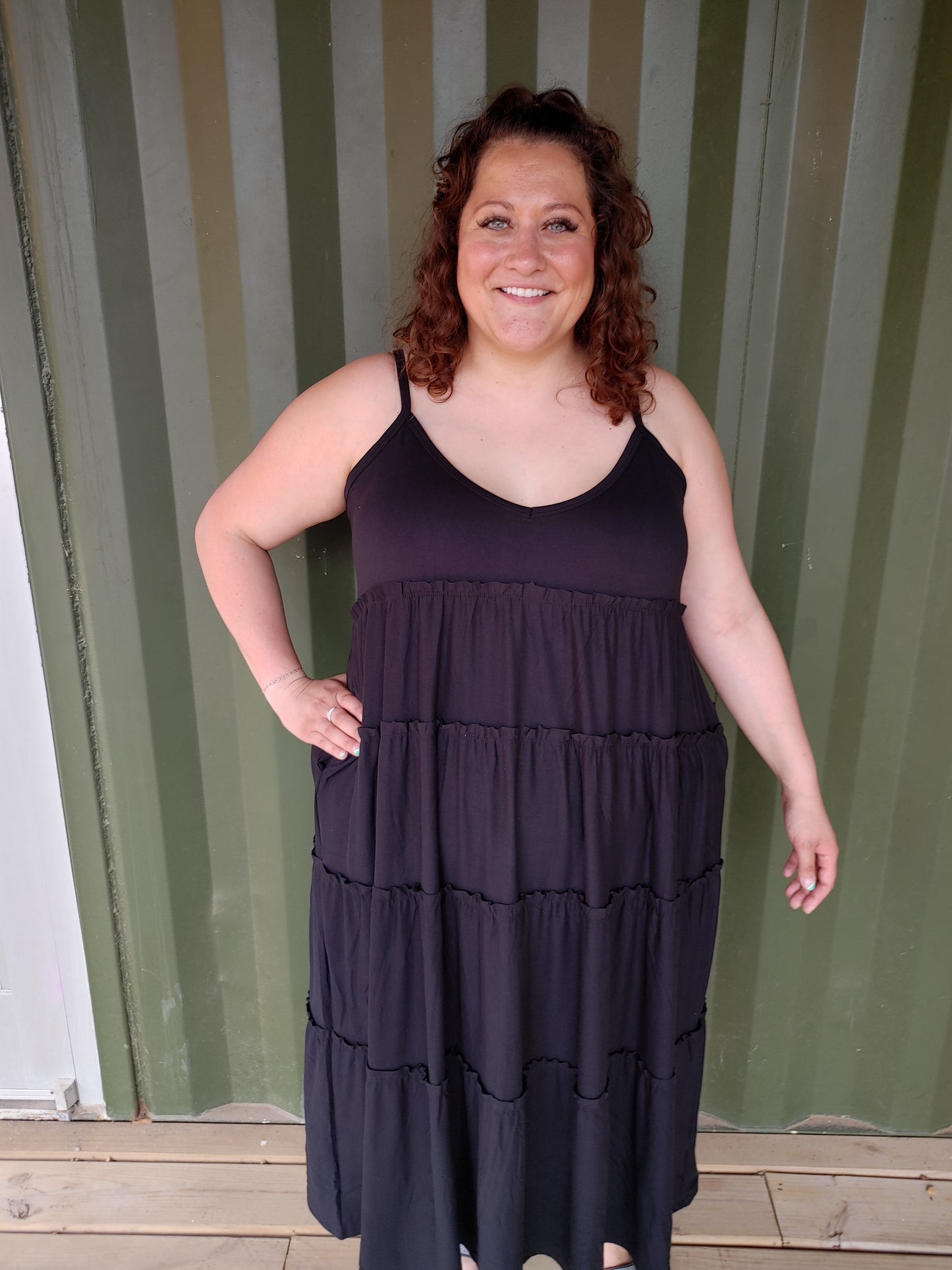 Late Fall Nights Tiered Maxi Dress