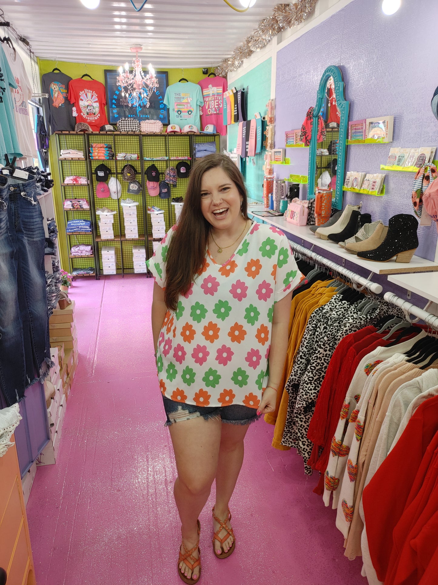 Neon Flowers Blouse