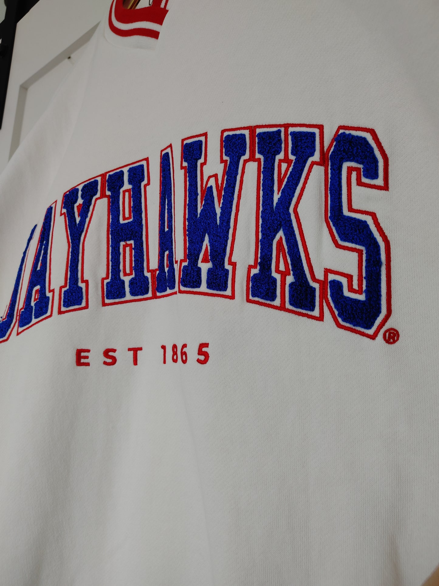 University of Kansas Chenille Letter Varsity V-Neck Pullover