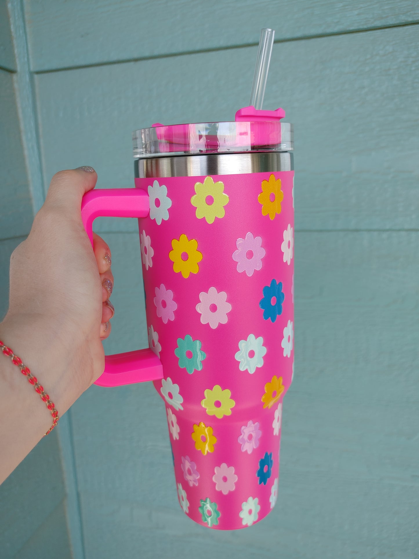 Hot Pink Multicolor Daisy Stanley Dupe
