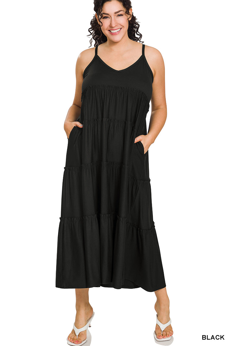 Late Fall Nights Tiered Maxi Dress
