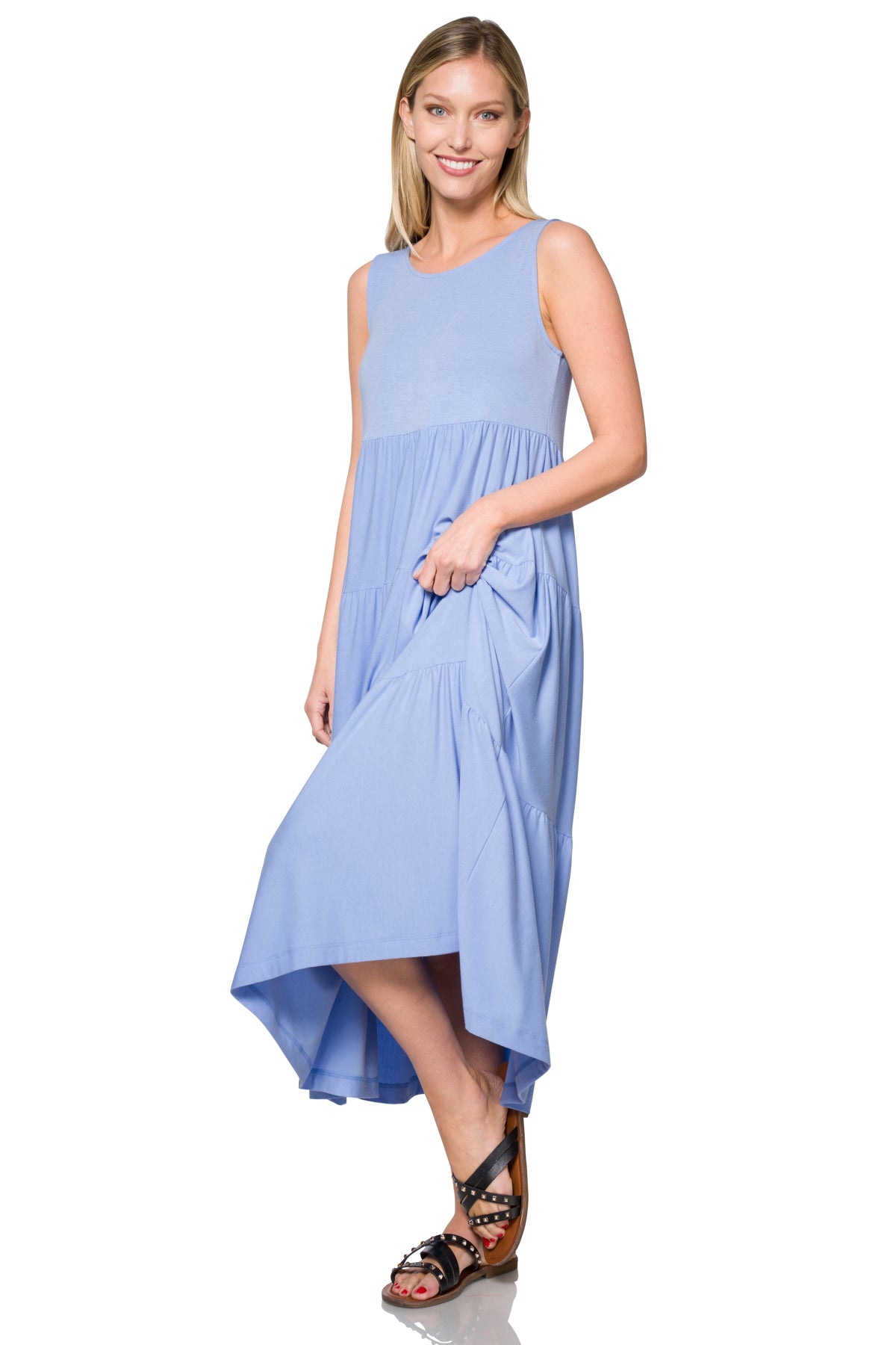 Midwest Skies Tiered Dress