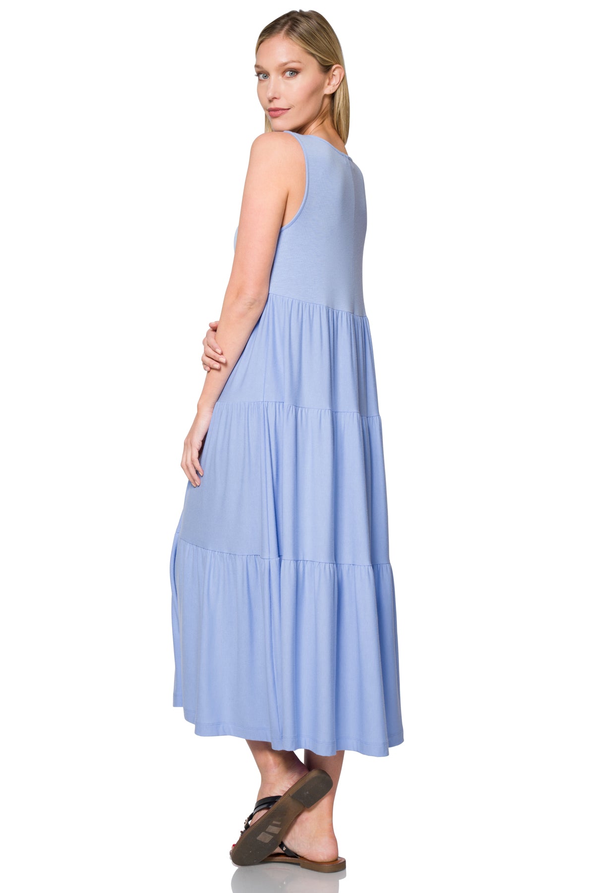 Midwest Skies Tiered Dress