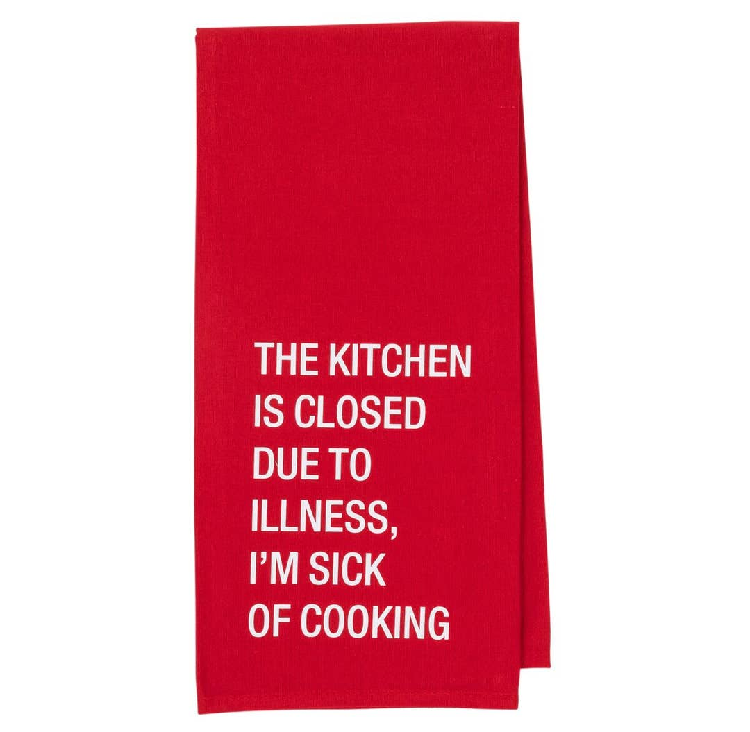 Kitchen Is Closed Tea Towel