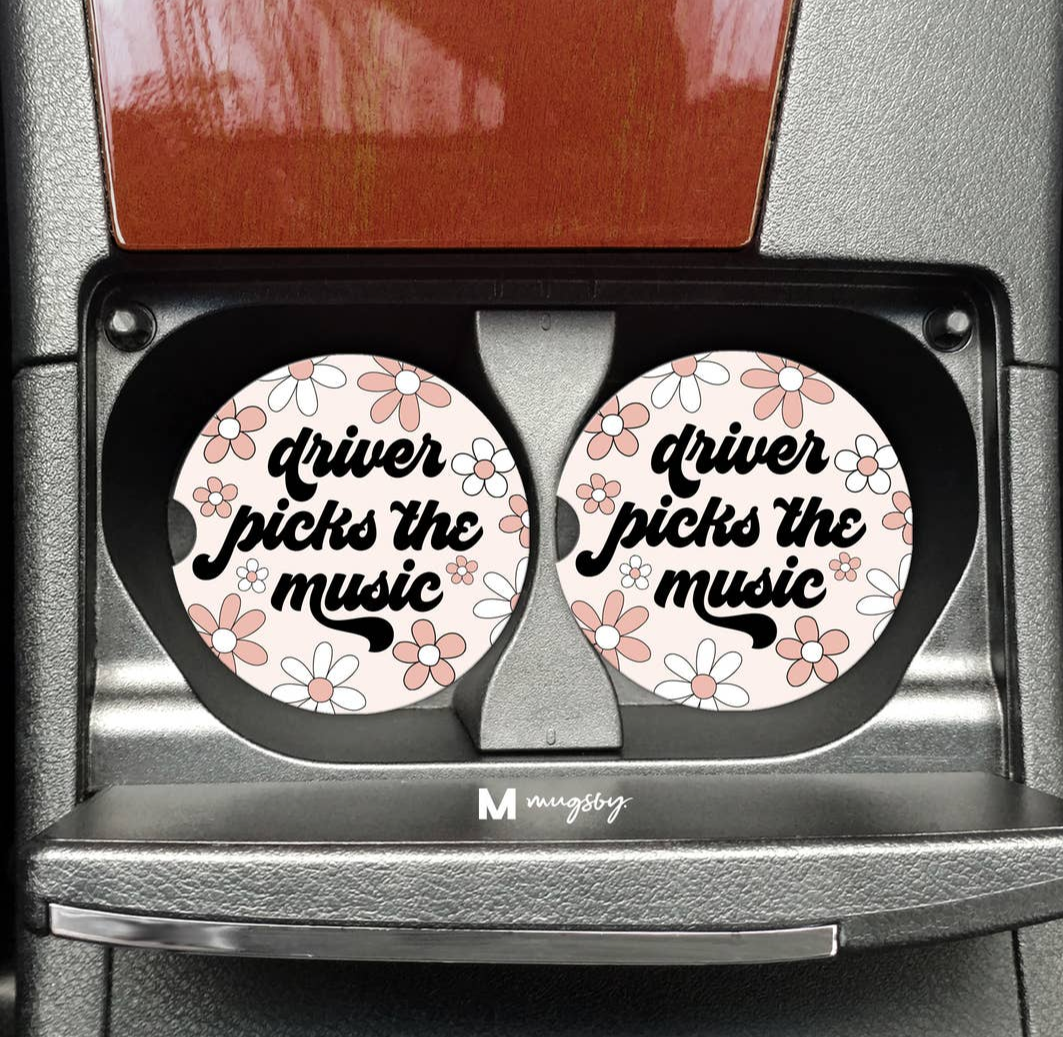 Driver Picks The Music Car Coasters