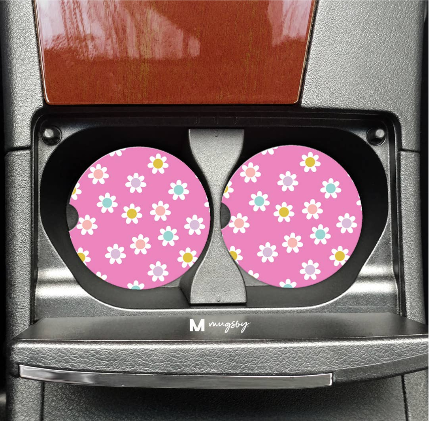 Flower Power Car Coasters