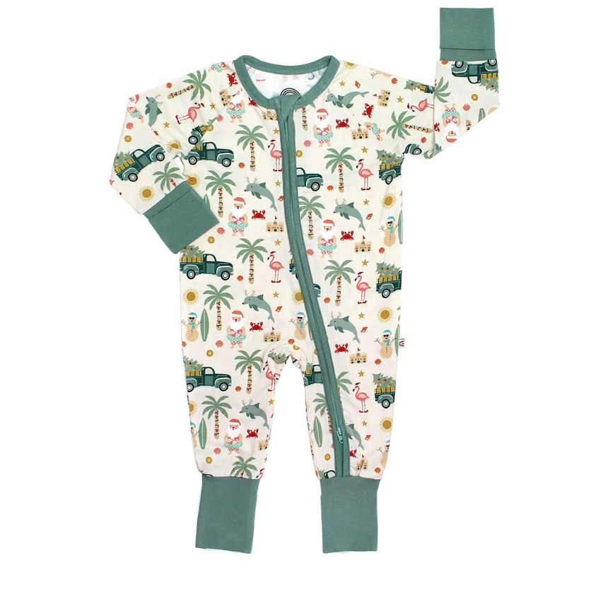 Coastal Christmas Bamboo Baby & Toddler Pajamas