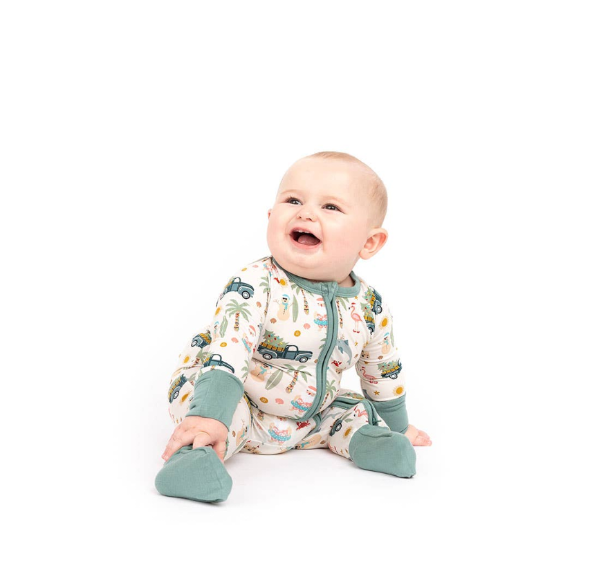 Coastal Christmas Bamboo Baby & Toddler Pajamas