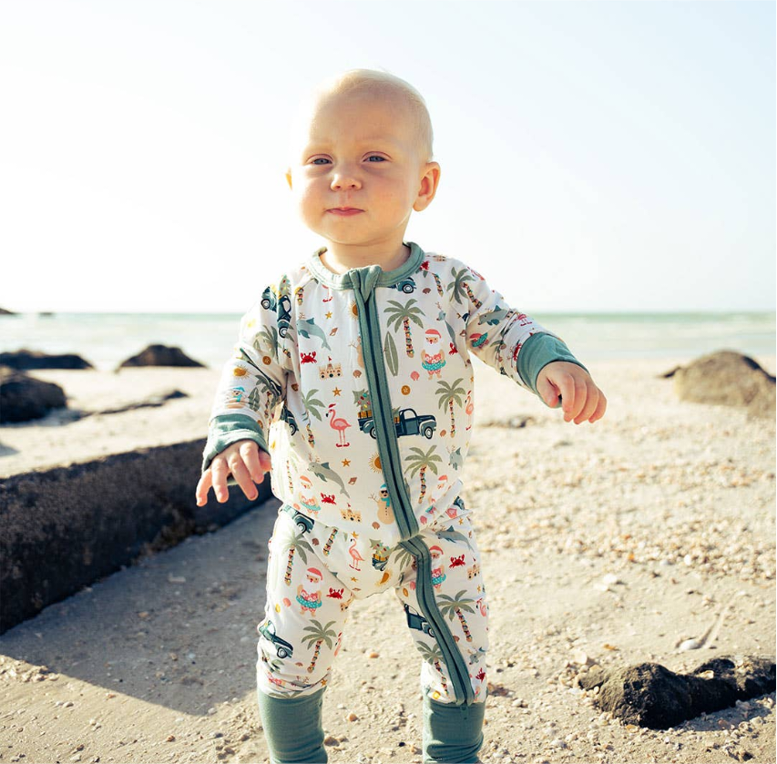 Coastal Christmas Bamboo Baby & Toddler Pajamas