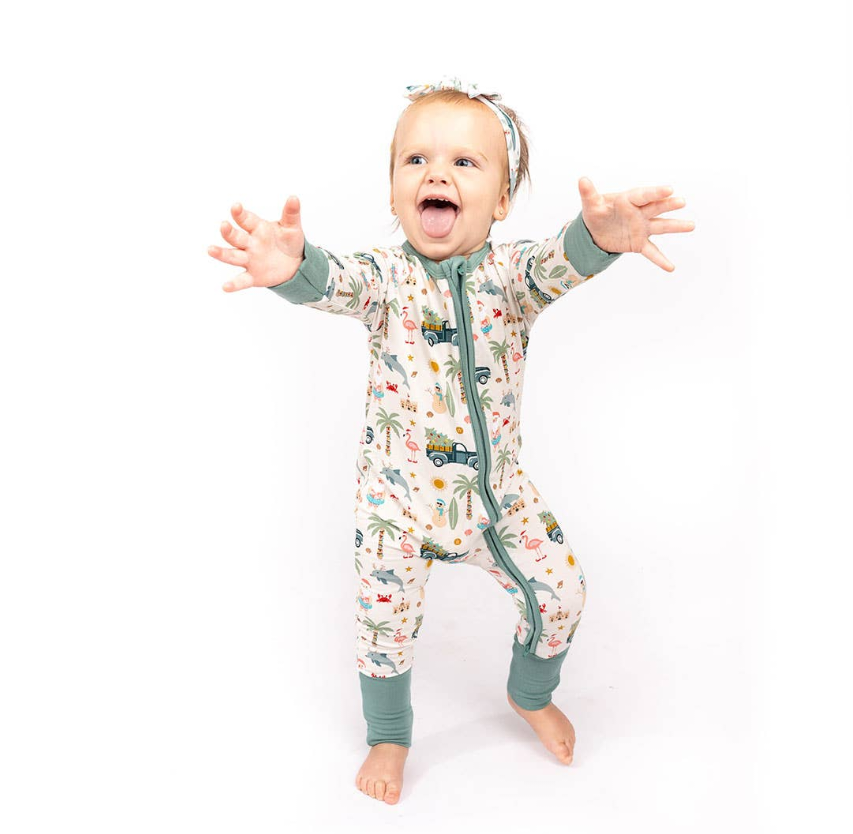 Coastal Christmas Bamboo Baby & Toddler Pajamas