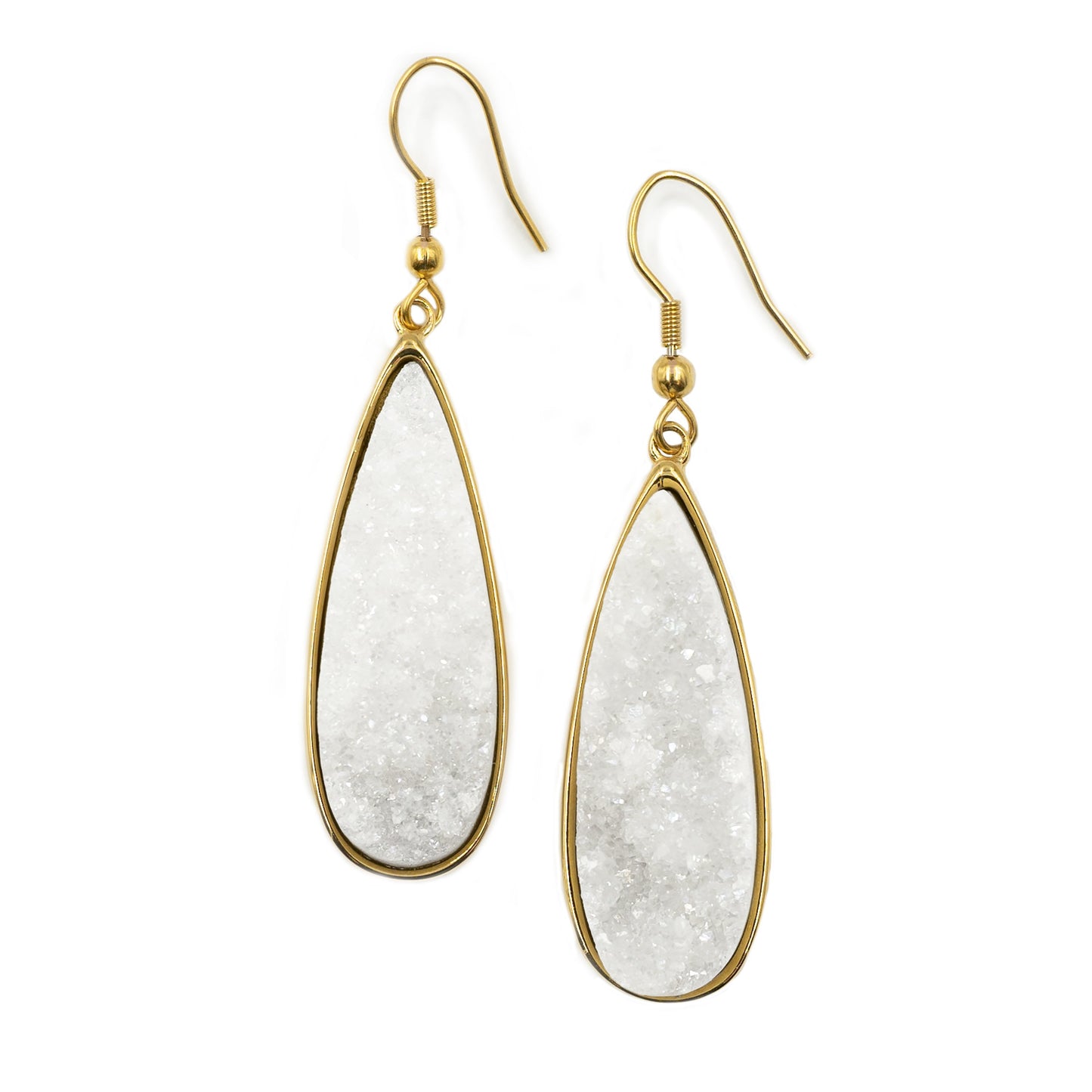 Kinsley Armelle Druzy Collection- Quartz Drop Earrings