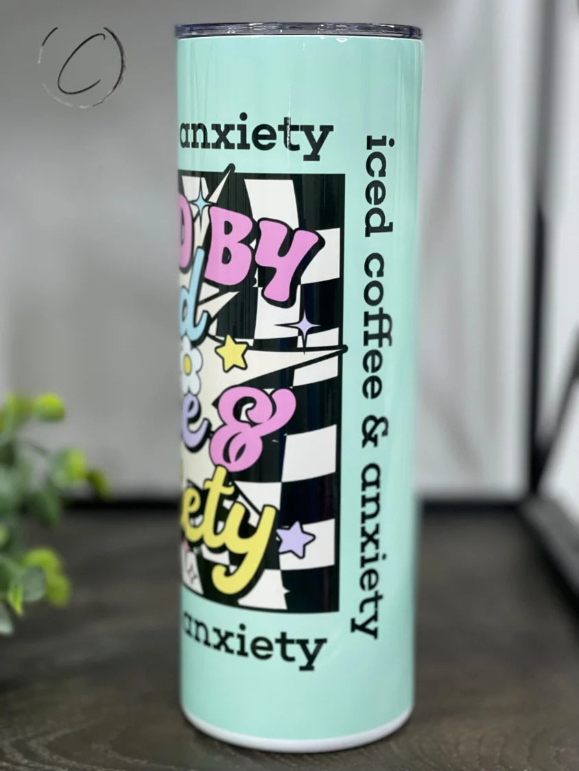 PREORDER: Iced Coffee & Anxiety Skinny Tumbler