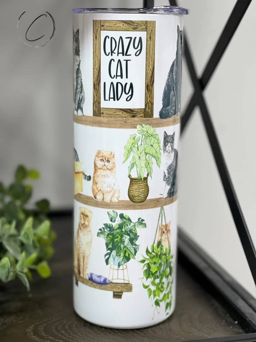 PREORDER: Crazy Cat Lady Skinny Tumbler