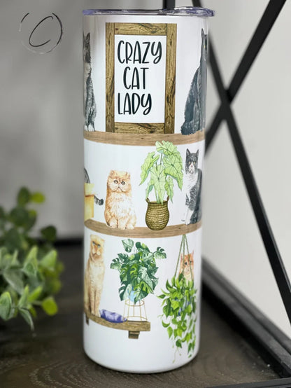 PREORDER: Crazy Cat Lady Skinny Tumbler