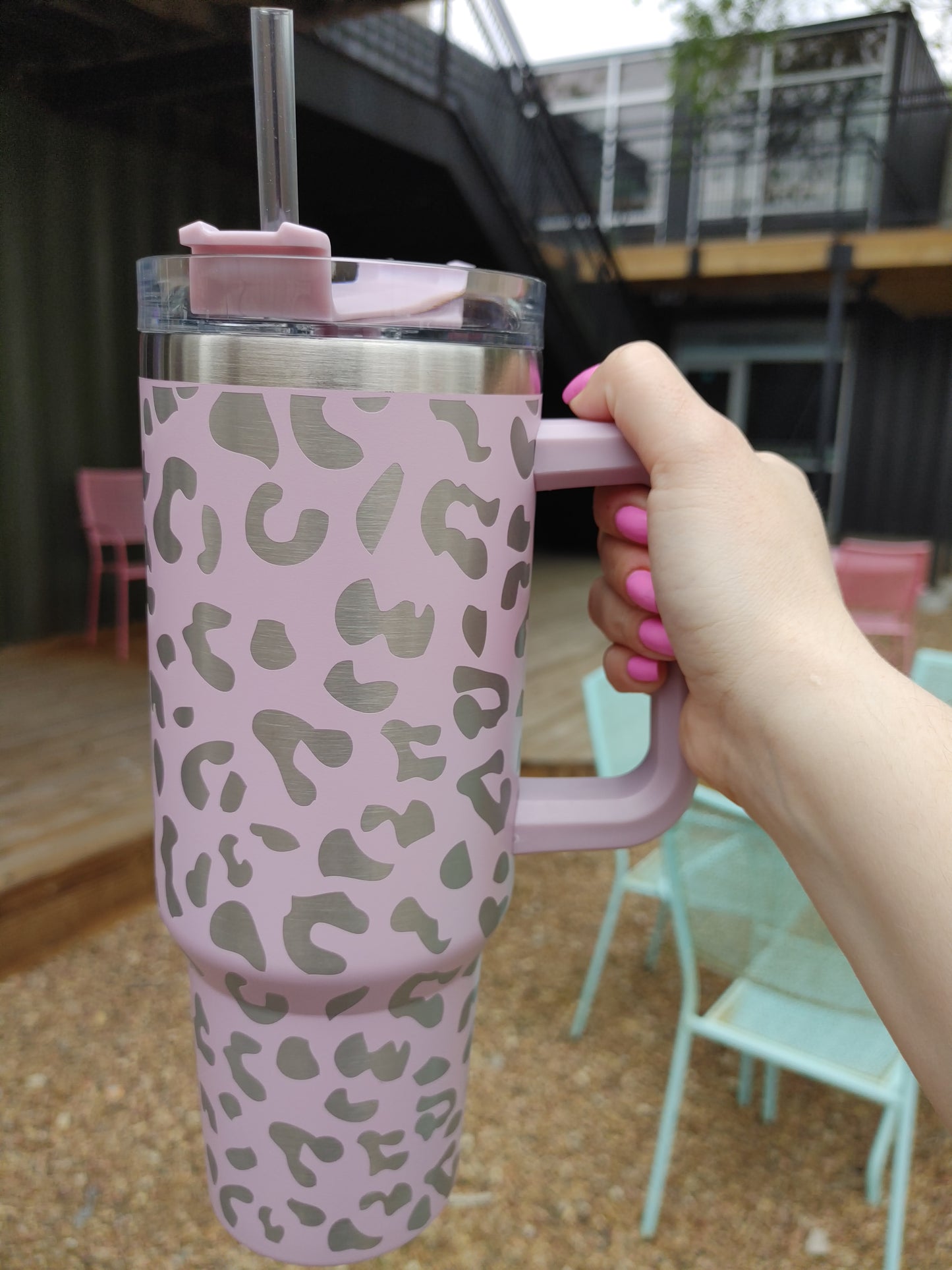 Lilac Leopard Stanley Cup Dupe