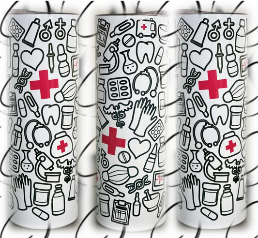 PREORDER: Doodle Doc Skinny Tumbler