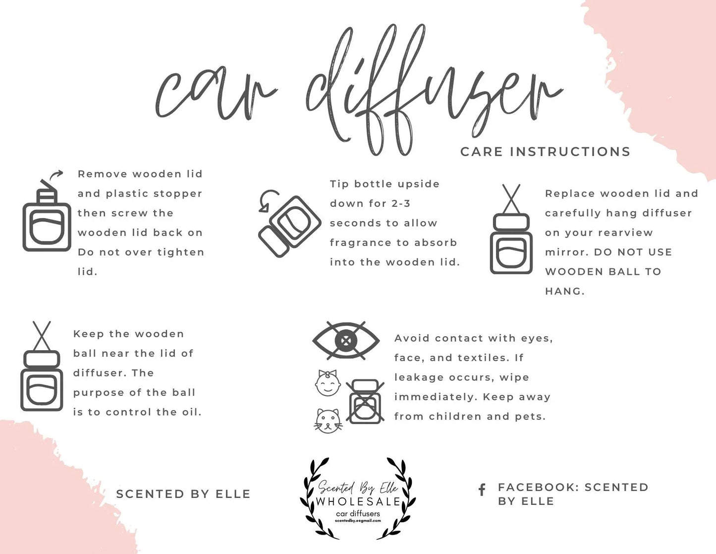 PREORDER: Essential Oil Car Diffusers in Assorted Scents