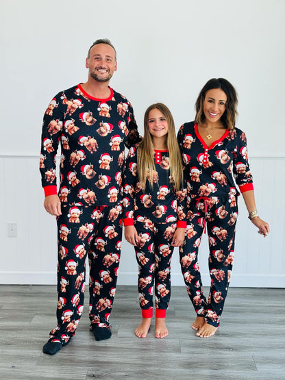 PREORDER: Matching Family Christmas Pajamas in Santa Cow