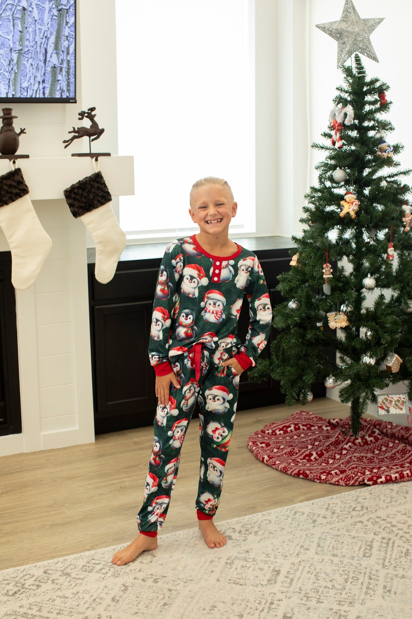 PREORDER: Matching Family Christmas Pajamas in Penguin