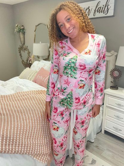 PREORDER: Long Sleeve Holiday Jogger Pajama Sets in Eight Prints