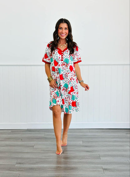 PREORDER: The Comfiest Holiday Sleep Dress in Eight Prints