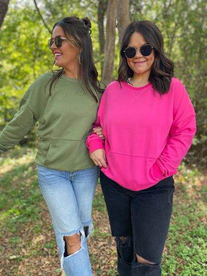 PREORDER: Magnolia Pocket Sweatshirt in Two Colors