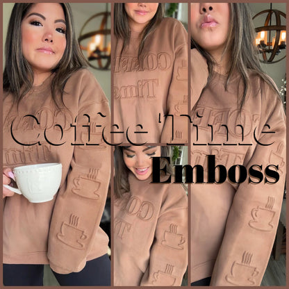 PREORDER: Coffee Embossed Sweatshirt