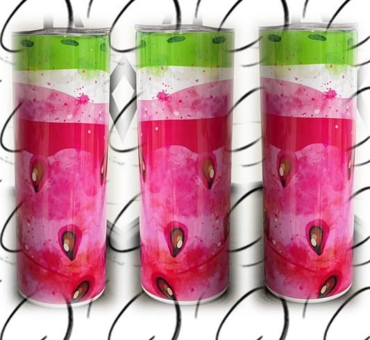 PREORDER: Watercolor Watermelon Skinny Tumbler