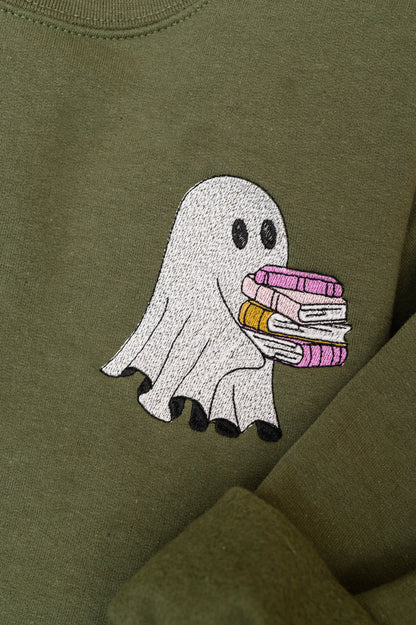 PREORDER: Embroidered Reading Ghost Sweatshirt