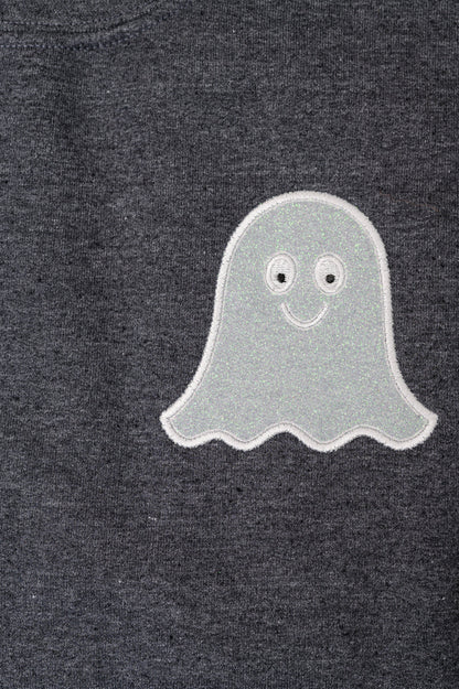 PREORDER: Glow in the Dark Ghost Applique Sweatshirt