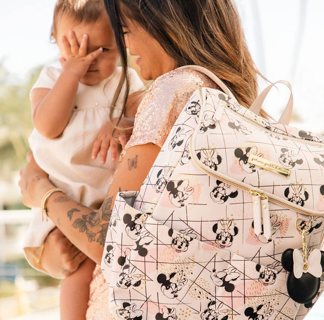 Petunia Pickle Bottom Method Backpack in Shimmery Minnie Mouse Peppered Skye Boutique