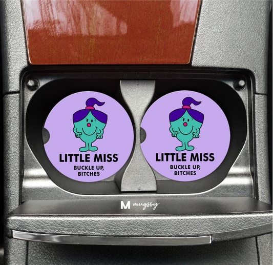 Little Miss Buckle Up, Bitches Funny Car Coasters