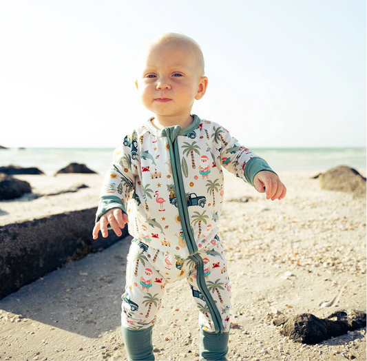 Emerson & Friends Coastal Christmas Bamboo Baby & Toddler Pajamas