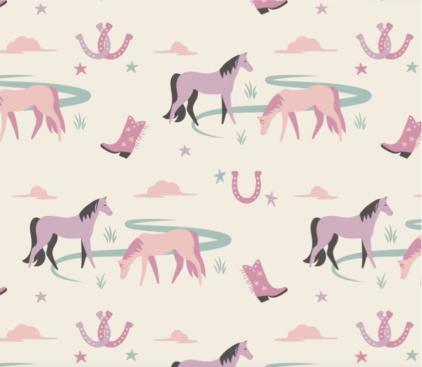 Bird & Bean® Pink Pony Western Bamboo Baby & Toddler Pajamas