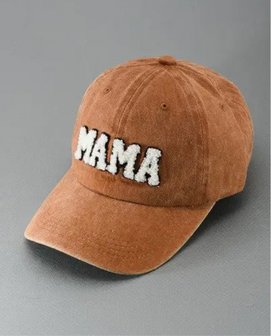 Mama Baseball Hat - Washed Brown