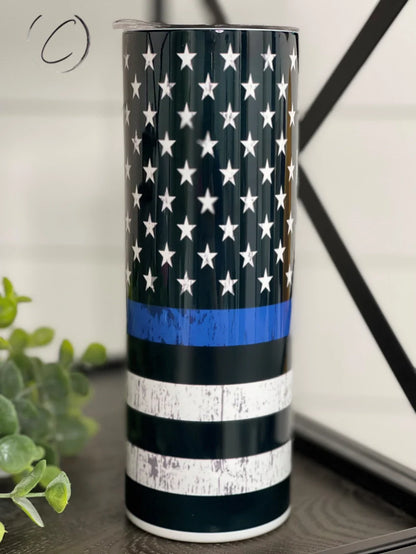 PREORDER: Thin Blue Line Skinny Tumbler