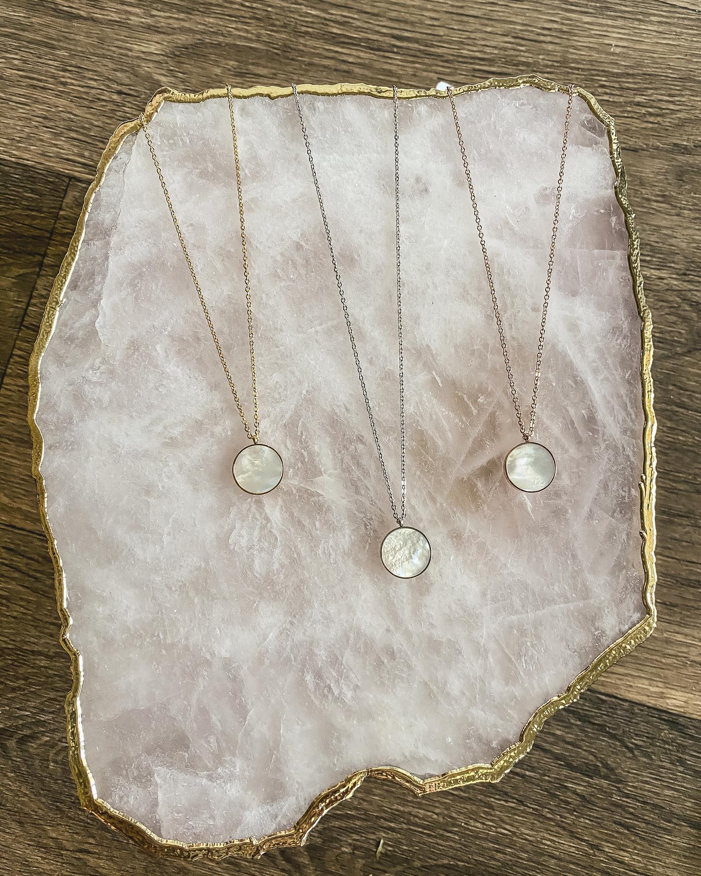 Kinsley Armelle Goddess Collection- Mother Of Pearl Necklace