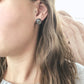 Kinsley Armelle Stone Collection- Black Elara Cosmic Quartz Stud Earrings