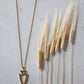 Kinsley Armelle Jasper Collection- Gold Arrowhead Necklace