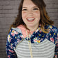 Going For Cozy Floral Hoodie With Thumb Holes